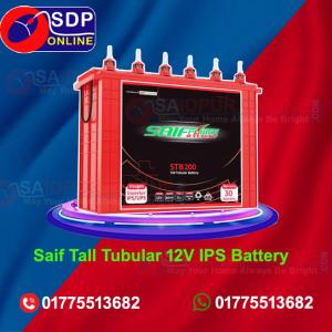 Saif Power STB-200 Tall Tubular 12V IPS Battery